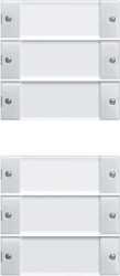 Wippenset 6-fach beschriftbar System 55 Klar/reinweiß 