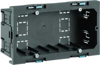 Geräteeinbaudose 2-fach frontrastend Schwarz 142x80 mm G2860 