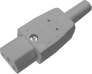 Gerätesteckdose 70° grau 