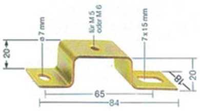 Tragschiene TST 2/M6 Tragschiene (Kabelkonstruktion) Stahl 84 mm 