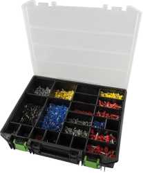 Sortimentskasten mit 4.700 isolierte Aderendhülsen Farbserie DIN 