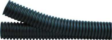 Wellrohr aus PP geschlitzt und verschließbar schwarz NW 14 50m 