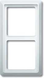 Abdeckrahmen Allwetter 2-fach cremeweiß glänzend 