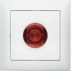 Stiegenhaustaster E10 komplett S. 1 polarweiß glänzend 