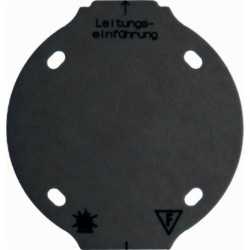 Selbstverlöschende Aufputz Bodenplatte schwarz 1-fach Serie 1930 