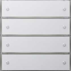 KNX Tastsensor 3 Komfort 4-fach für Flächenschalter reinweiß 