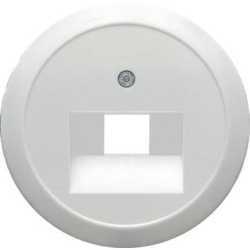 Zentralstück für UAE-Steckdose 1930/Glas /Palazzo polarweiß glänzend 