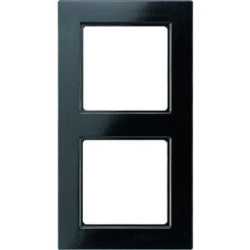 Rahmen 2-fach für waagerechte und senkrechte Kombination schwarz 