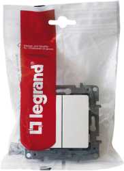 Niloe Doppelwechselschalter 10AX mit Steckklemmen und Spreizkrallen 