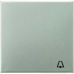 Wippe Symbol Klingel für Taster Edelstahl matt 