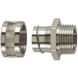 Metallverschraubung starres Außengewinde Messing vernickelt M20 