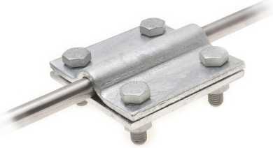 Kreuzklemme rd/fl 10/40mm M8x25 V4A 