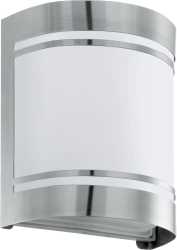 Wandleuchte E27 1x40W Edelstahl / Glas CERNO 