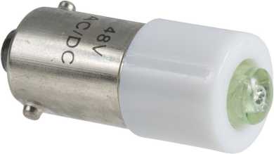 LED-Lampe weiß für Befehls- u. Meldegeräte BA 9s 24 V AC DC 