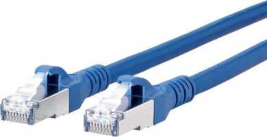 Patchkabel Kat6A 10GB_T AWG26 2RJ45 SFTP LS0H blau 1,0 m 