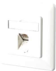 Kommunikationsanschlussdose E-DAT C6A 1 Port UP reinweiß 