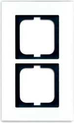 Abdeckrahmen carat 2-fach weißglas 