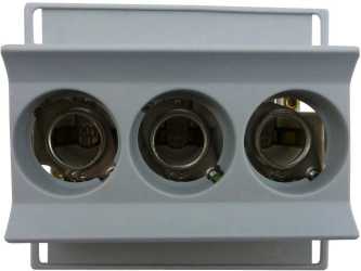 NEOZED Sicherungssockel D01 E14 16A 3-polig 400VAC mit Berührungsschutzdeckel 