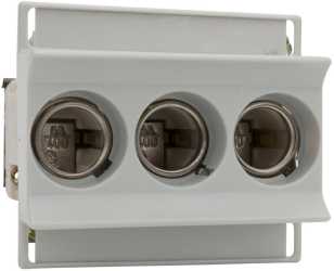 NEOZED Sicherungssockel D02 E18 63A 3-polig 400VAC mit Berührungsschutzdeckel 