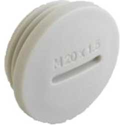 Verschlussschraube für Kabelverschraubung M63 x 1,5 Polyamid hellgrau 