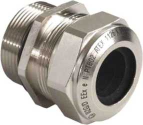 Kabelverschraubung M20 x 1,5 Messing / Vernickelt Ex e II Progress 