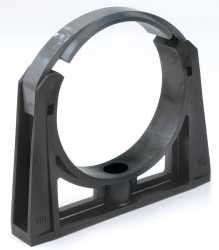 Rohrschelle mit Haltebügel schwarz 