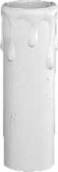 Kerzenhülse Kunststoff mit Tropfen weiß ø 26 h 80 mm 