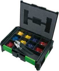 Kabelschuh Set SYSCON Quetschkabelschuhe Crimpzange 1500 teilig 