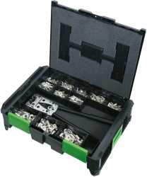 Kabelschuh Set SYSCON Presskabelschuhe und Crimpzange 380 teilig 