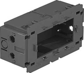 Geräteeinbaudose 2-fach für Modul 45 140x76x51 PA eisengrau 