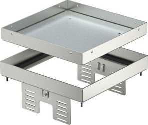 Quadratische Kassette blind 200x200mm V2A 