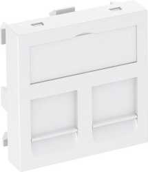 Datentechnikträger für 2 Anschlussmodule Typ RM 45x45mm PC reinweiß 