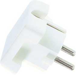 Schuko-Winkelstecker schwarz flache Ausführung montierbar 