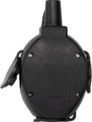 Vollgummi-SCHUKO-Dreifach-Hängekupplung schwarz 