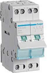 Wechselschalter 2-polig 25 A mittig Aus 