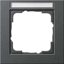 1-fach Abdeckrahmen beschriftbar für E2 anthrazit 