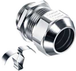 Kabelverschraubung Progress EMV easyConnect M25x1,5 Messing vernickelt 