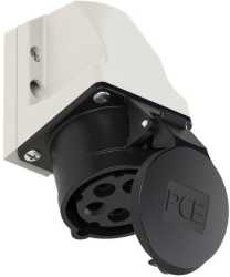 CEE-Wandsteckdose 16A 5P 7h 500V~ IP44 spritzwassergeschützt 