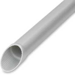 starres Isolierrohr 25 leicht gemufft Profilwellen hellgrau 2m 