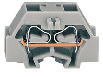 4-Leiter-Klemme 1,5 mm² mit Befestigungsflansch grau 