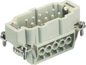 Han E Stifteinsatz 10-polig Schraubanschluss 500V / 16A 