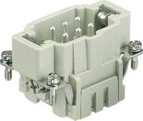 Han ES Stifteinsatz 6-polig Käfigzugfederanschluss 500V / 16A 