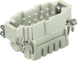 Stifteinsatz Han 10 ES-M Kafigzugfeder Querschn. 0,14 - 2,5 mm² 