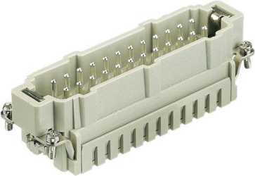 Han ES Stifteinsatz 24-polig Käfigzugfederanschluss 500V / 16A 