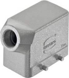 Han 10B Tüllengehäuse seitlicher Kabelausgang Zinkdruckguss Querbügel 