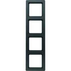 4-fach Rahmen Q.1 anthrazit samt 