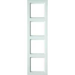 4-fach Rahmen Q.3 polarweiß samt 