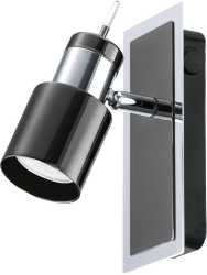 DAVIDA 1 Wandleuchte 1xGU10 5W LED mit Wippschalter chrom/schwarz +LM 