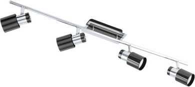 DAVIDA 1 Decken/Wandleuchte 4xGU10 5W LED chrom/schwarz-chrom inkl.LM 