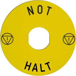 NOT-HALT-Schild Ø 90mm ZBY8230 
